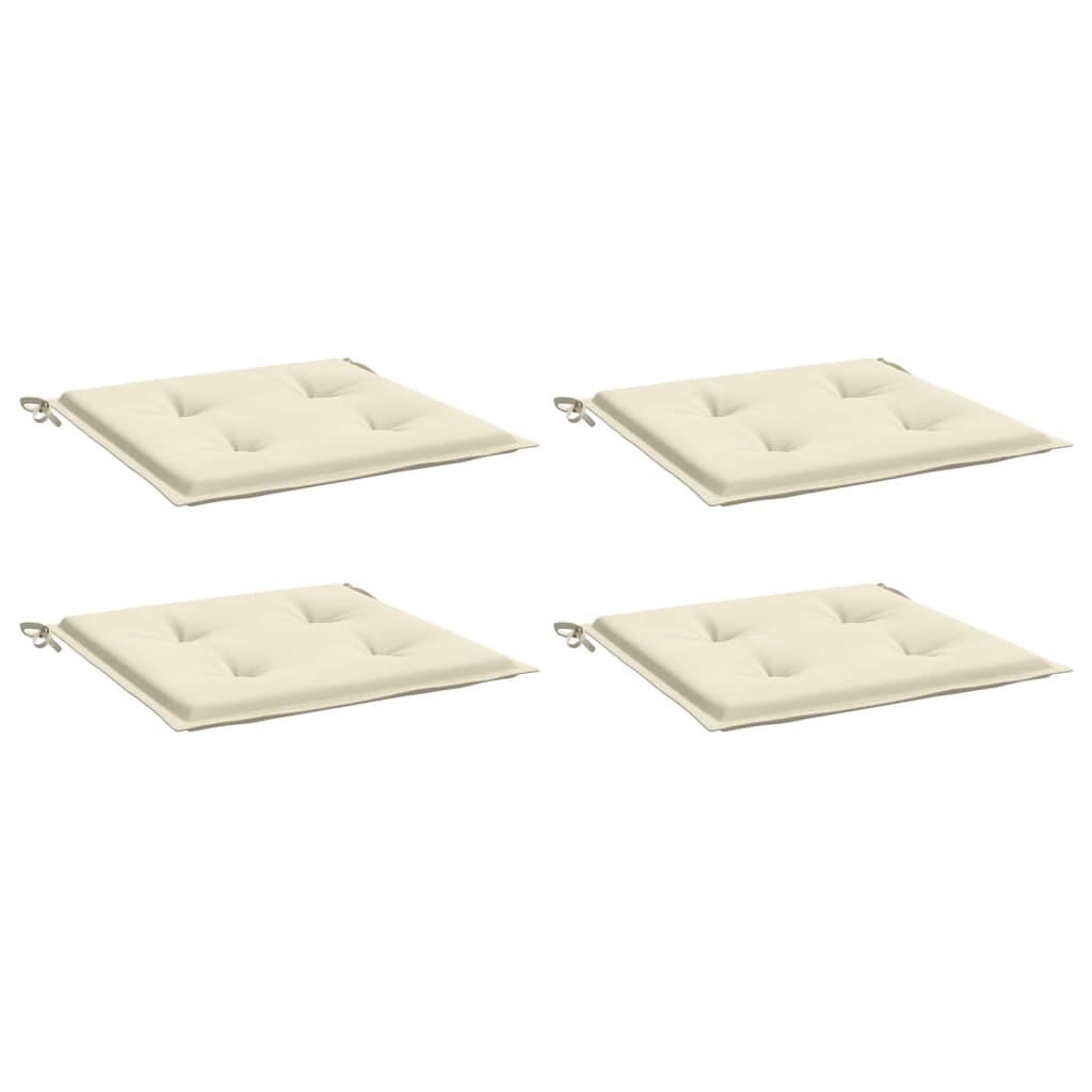 Gartenstuhl-Kissen 4 Stk. Creme 40x40x4 cm Oxford-Gewebe