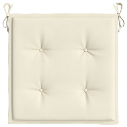 Gartenstuhl-Kissen 4 Stk. Creme 40x40x4 cm Oxford-Gewebe