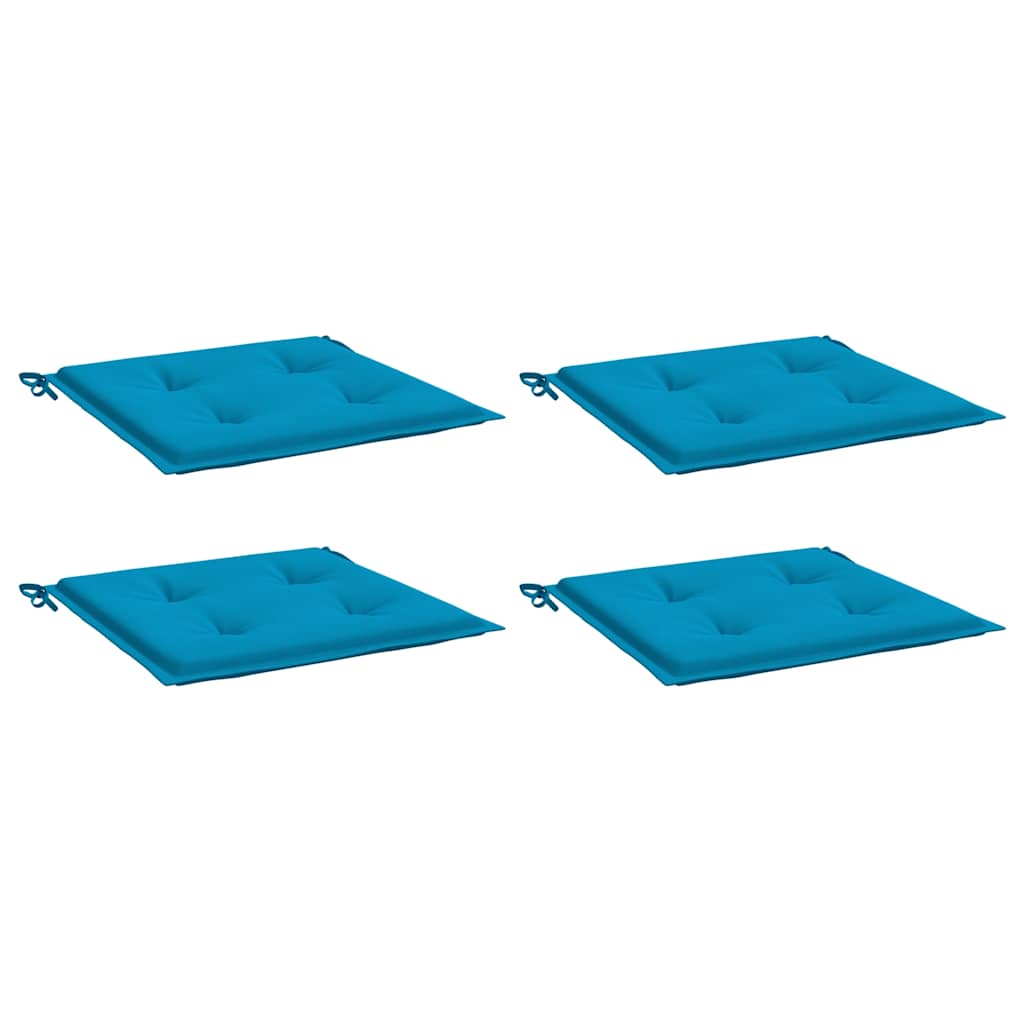 Gartenstuhl-Kissen 4 Stk. Blau 40x40x3 cm Oxford-Gewebe
