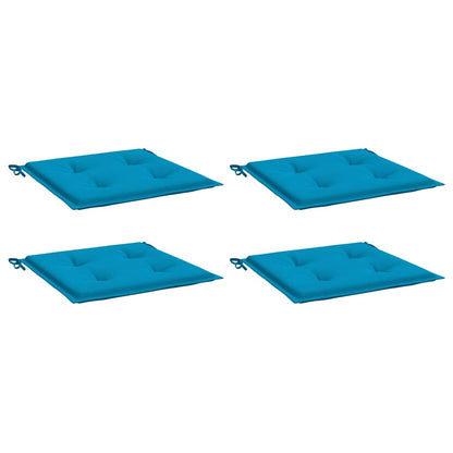 Gartenstuhl-Kissen 4 Stk. Blau 40x40x3 cm Oxford-Gewebe