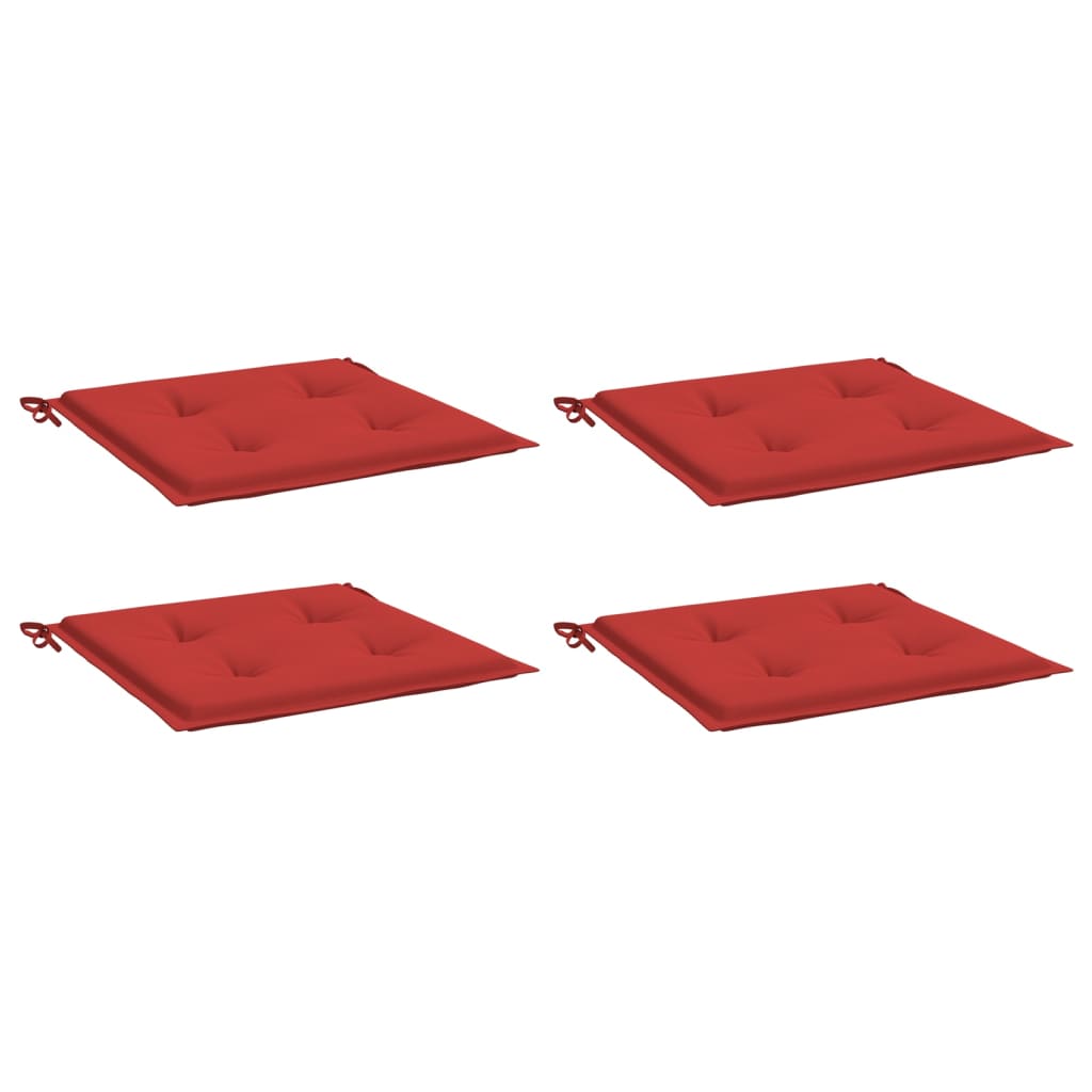 Gartenstuhl-Kissen 4 Stk. Rot 40x40x4 cm Oxford-Gewebe