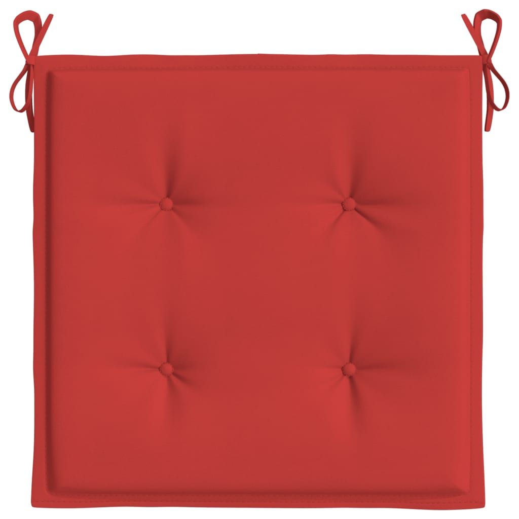 Gartenstuhl-Kissen 4 Stk. Rot 40x40x4 cm Oxford-Gewebe