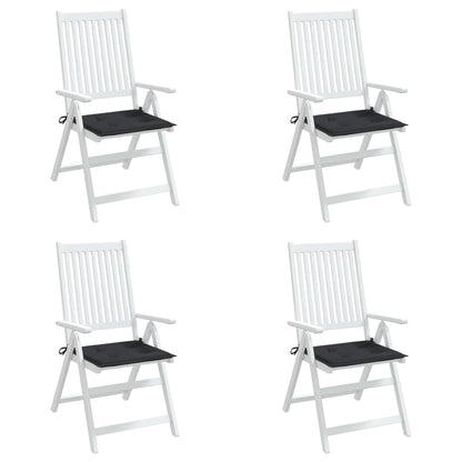 Gartenstuhl-Kissen 4 Stk. Schwarz 40x40x3 cm Oxford-Gewebe
