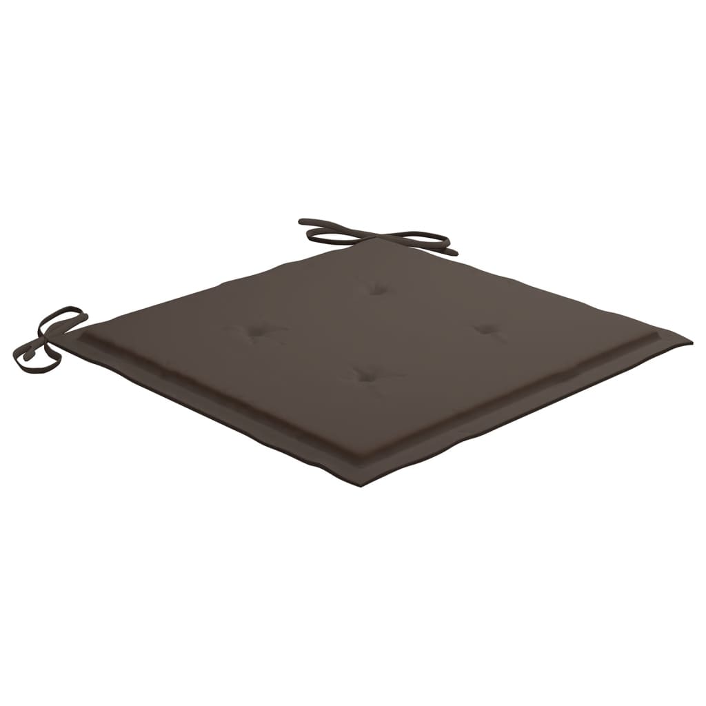Gartenstuhl-Kissen 4 Stk. Taupe 40x40x4 cm Oxford-Gewebe