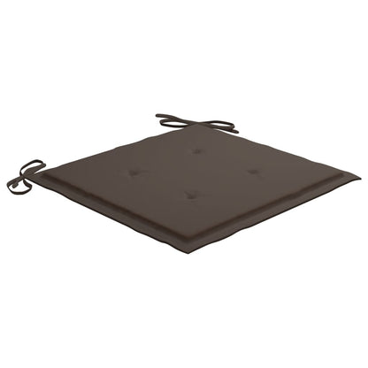 Gartenstuhl-Kissen 4 Stk. Taupe 40x40x4 cm Oxford-Gewebe