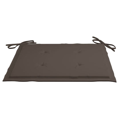 Gartenstuhl-Kissen 4 Stk. Taupe 40x40x4 cm Oxford-Gewebe