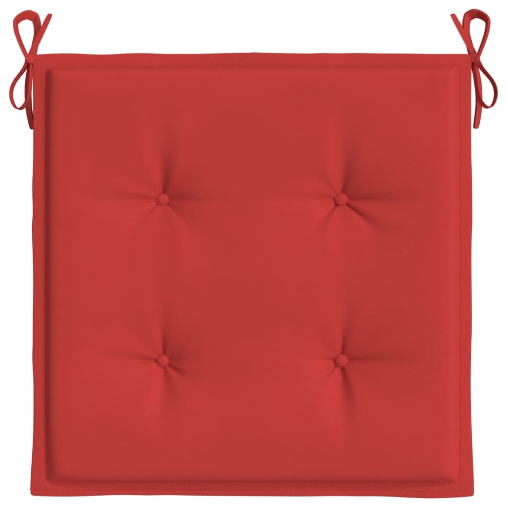 Gartenstuhl-Kissen 2 Stk. Rot 50x50x4 cm Oxford-Gewebe
