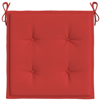 Gartenstuhl-Kissen 2 Stk. Rot 50x50x4 cm Oxford-Gewebe