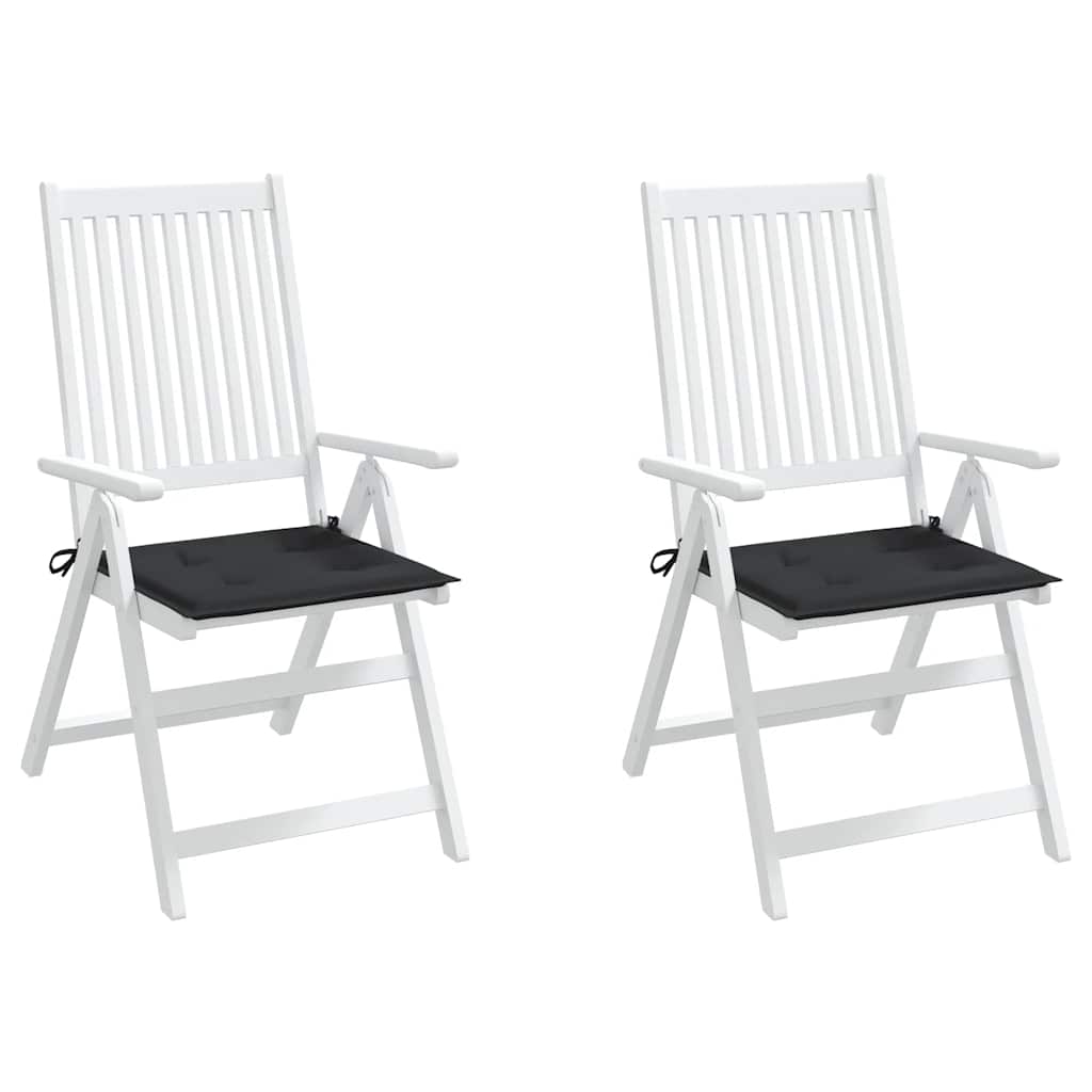 Gartenstuhl-Kissen 2 Stk. Schwarz 50x50x3 cm Oxford-Gewebe