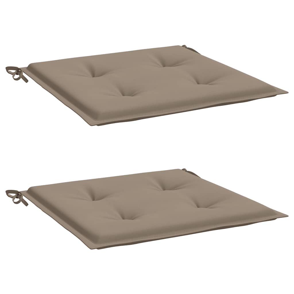 Gartenstuhl-Kissen 2 Stk. Taupe 50x50x4 cm Oxford-Gewebe