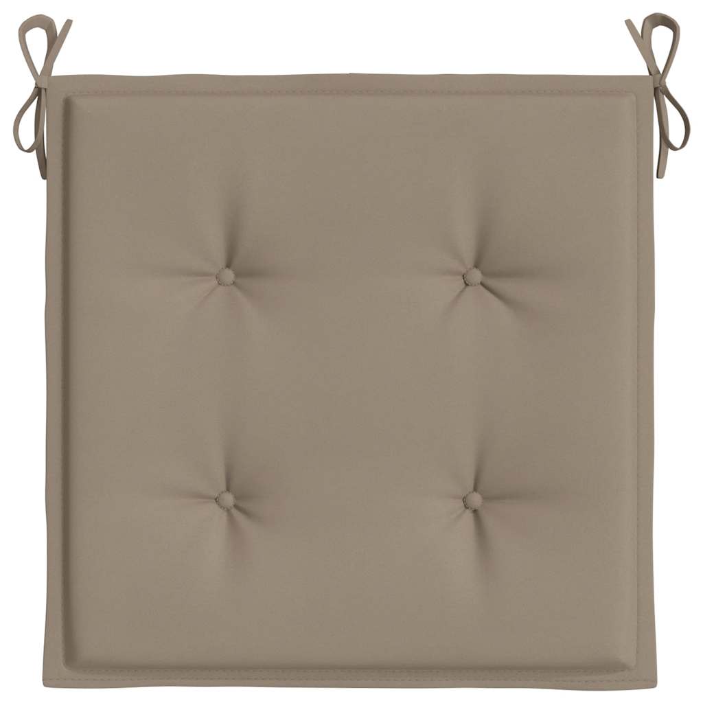 Gartenstuhl-Kissen 2 Stk. Taupe 50x50x4 cm Oxford-Gewebe