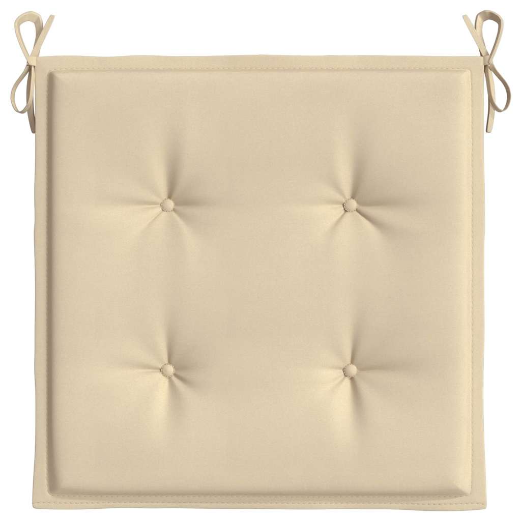 Gartenstuhl-Kissen 2 Stk. Beige 50x50x4 cm Oxford-Gewebe