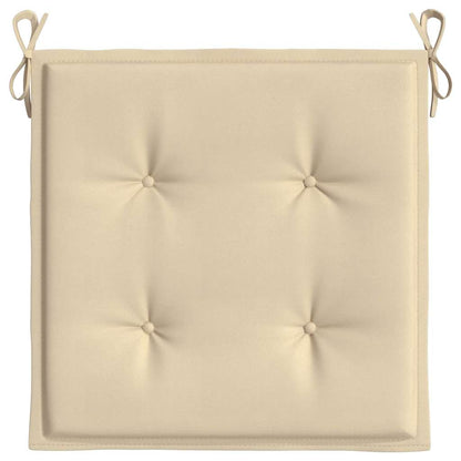 Gartenstuhl-Kissen 2 Stk. Beige 50x50x4 cm Oxford-Gewebe