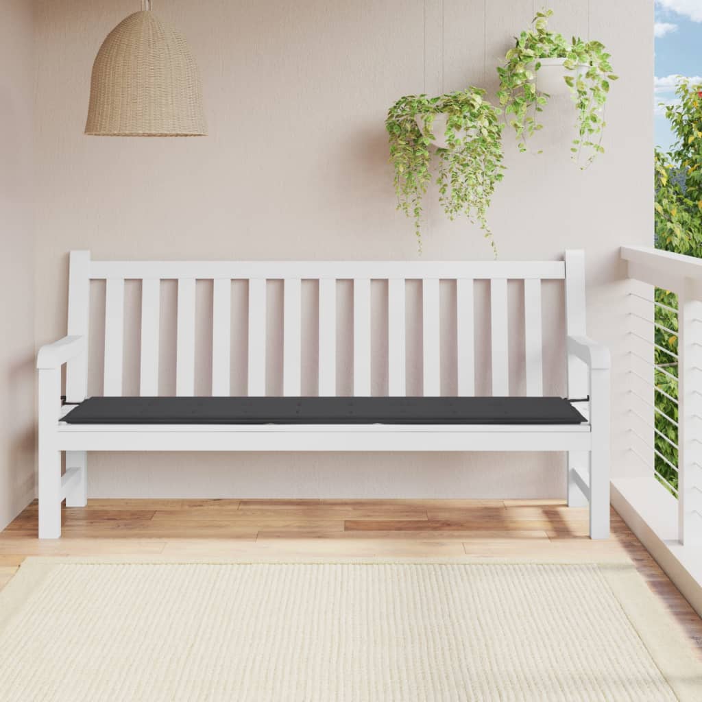 Gartenbank-Auflage Anthrazit 200x50x4 cm Oxford-Gewebe