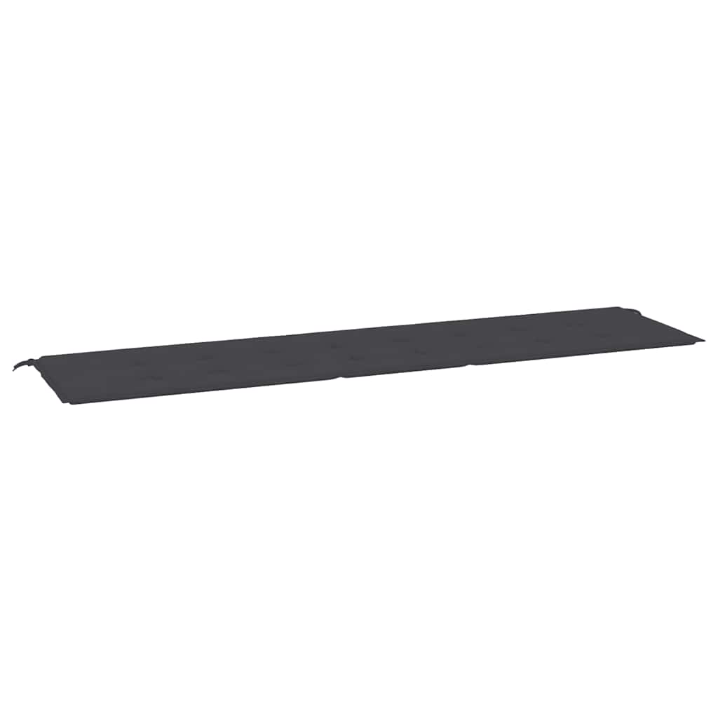 Gartenbank-Auflage Schwarz 200x50x4 cm Oxford-Gewebe