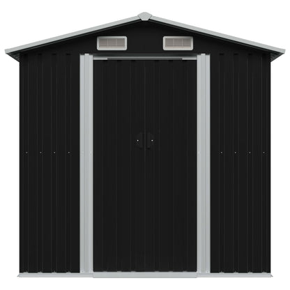 Gartenschuppen Anthrazit Stahl 204 x 132 x 186 cm