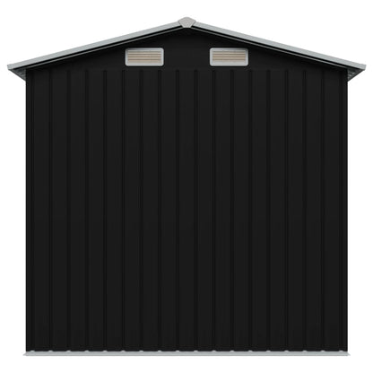 Gartenschuppen Anthrazit Stahl 204 x 132 x 186 cm