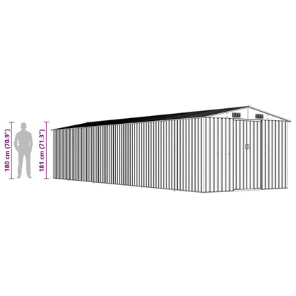 Gerätehaus Grün 257x990x181 cm Verzinkter Stahl