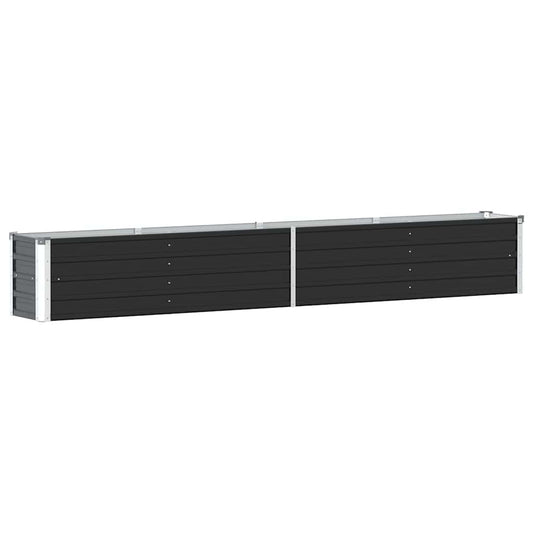 Garten-Hochbeet Verzinkter Stahl 320×40×45 cm Anthrazit