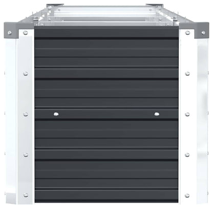 Garten-Hochbeet Verzinkter Stahl 320×40×45 cm Anthrazit