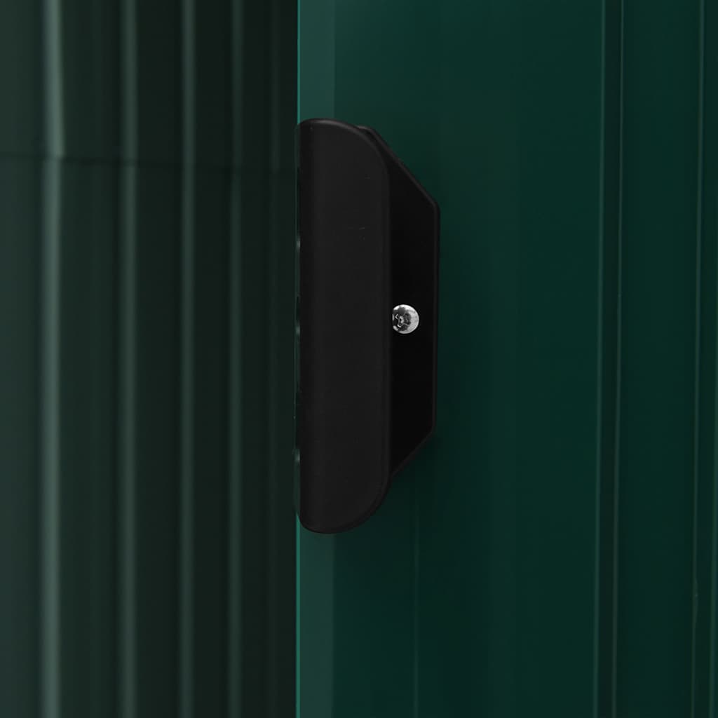 Gartenhaus mit Regal Grün 205x130x183 cm Eisen