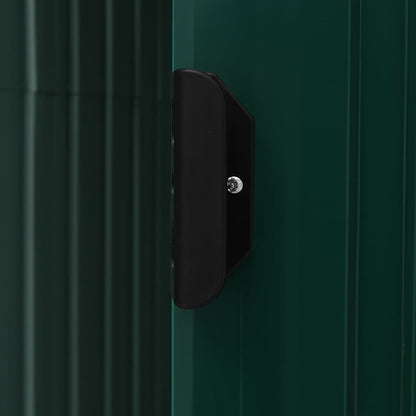 Gartenhaus mit Regal Grün 205x130x183 cm Eisen