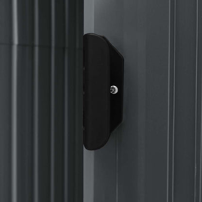 Gartenhaus mit Regal Anthrazit 205x130x183 cm Eisen