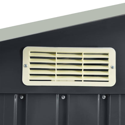 Gartenhaus mit Regal Anthrazit 205x130x183 cm Eisen