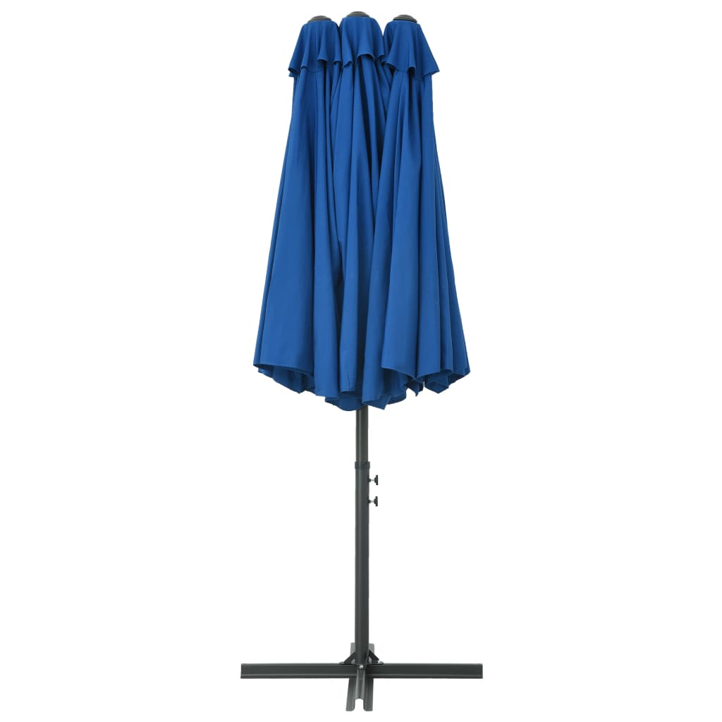 Sonnenschirm mit Aluminium-Mast 460x270 cm Blau