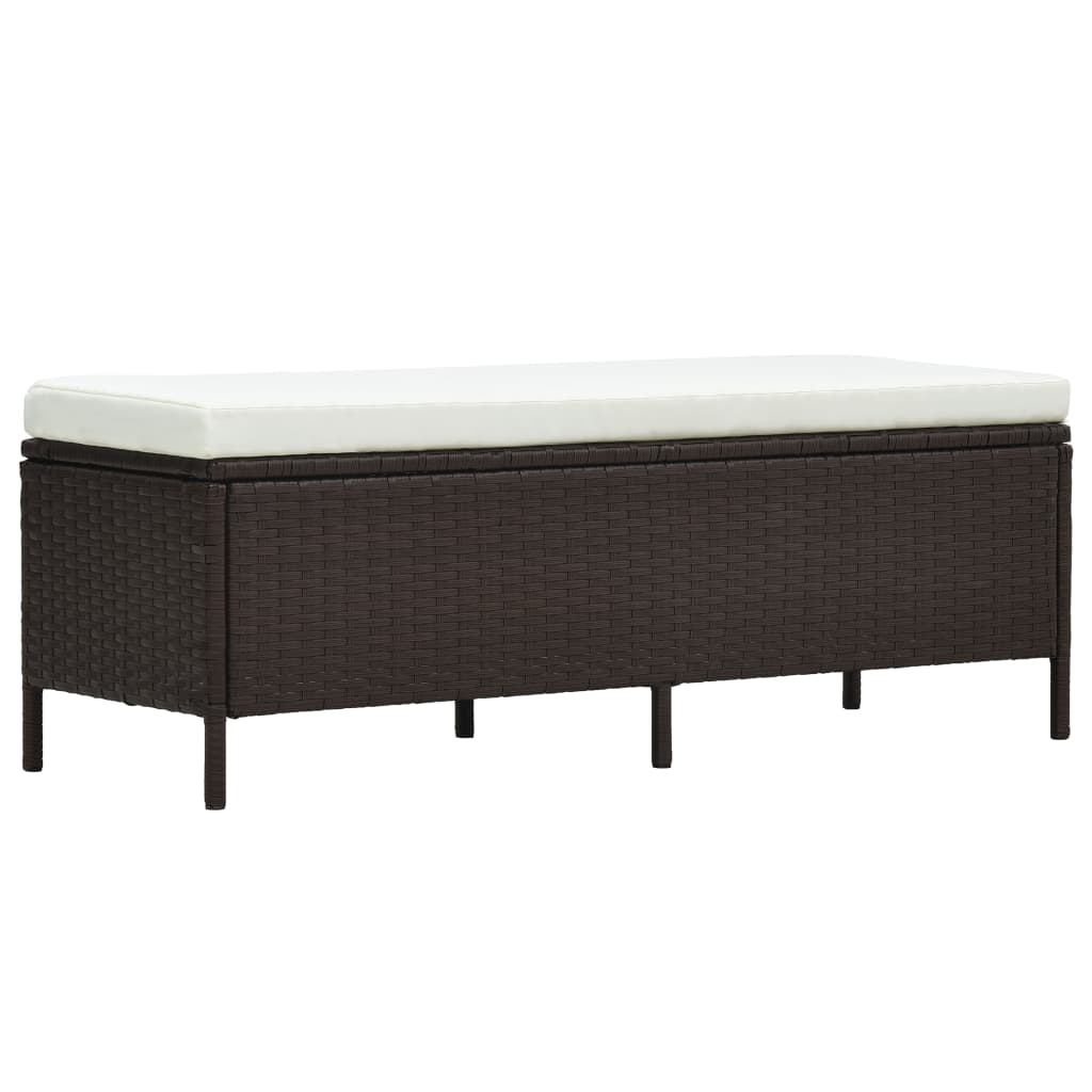 3-tlg. Garten-Lounge-Set mit Auflagen Poly Rattan Braun