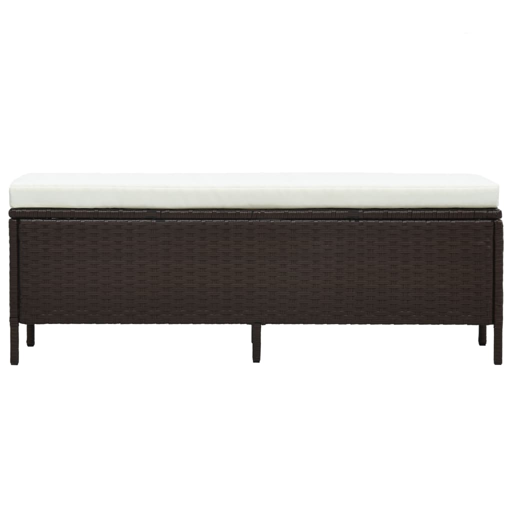3-tlg. Garten-Lounge-Set mit Auflagen Poly Rattan Braun
