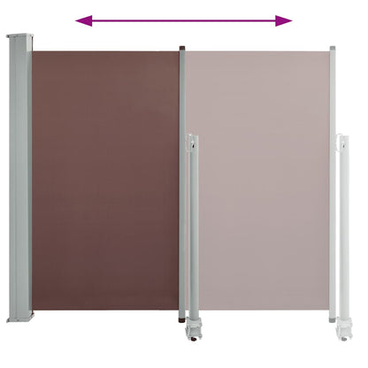 Ausziehbare Seitenmarkise 120x300 cm Braun