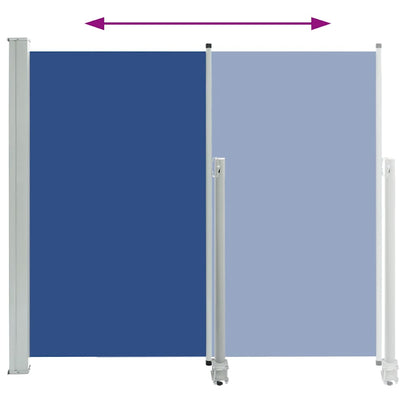 Ausziehbare Seitenmarkise 140 x 300 cm Blau