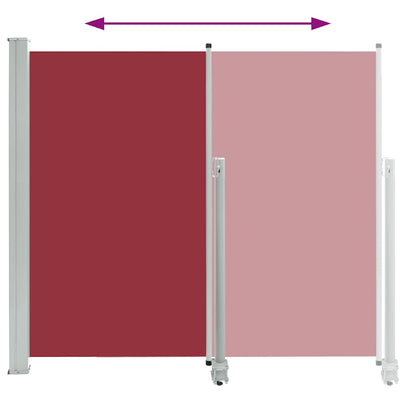 Ausziehbare Seitenmarkise 140 x 300 cm Rot