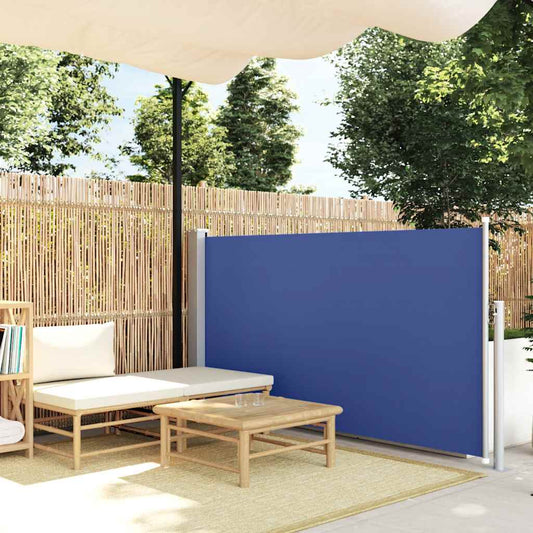 Ausziehbare Seitenmarkise 120×500 cm Blau