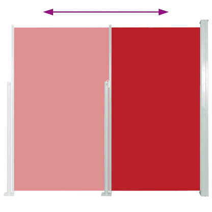 Ausziehbare Seitenmarkise 120×500 cm Rot