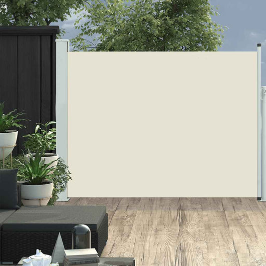 Ausziehbare Seitenmarkise 140×500 cm Creme