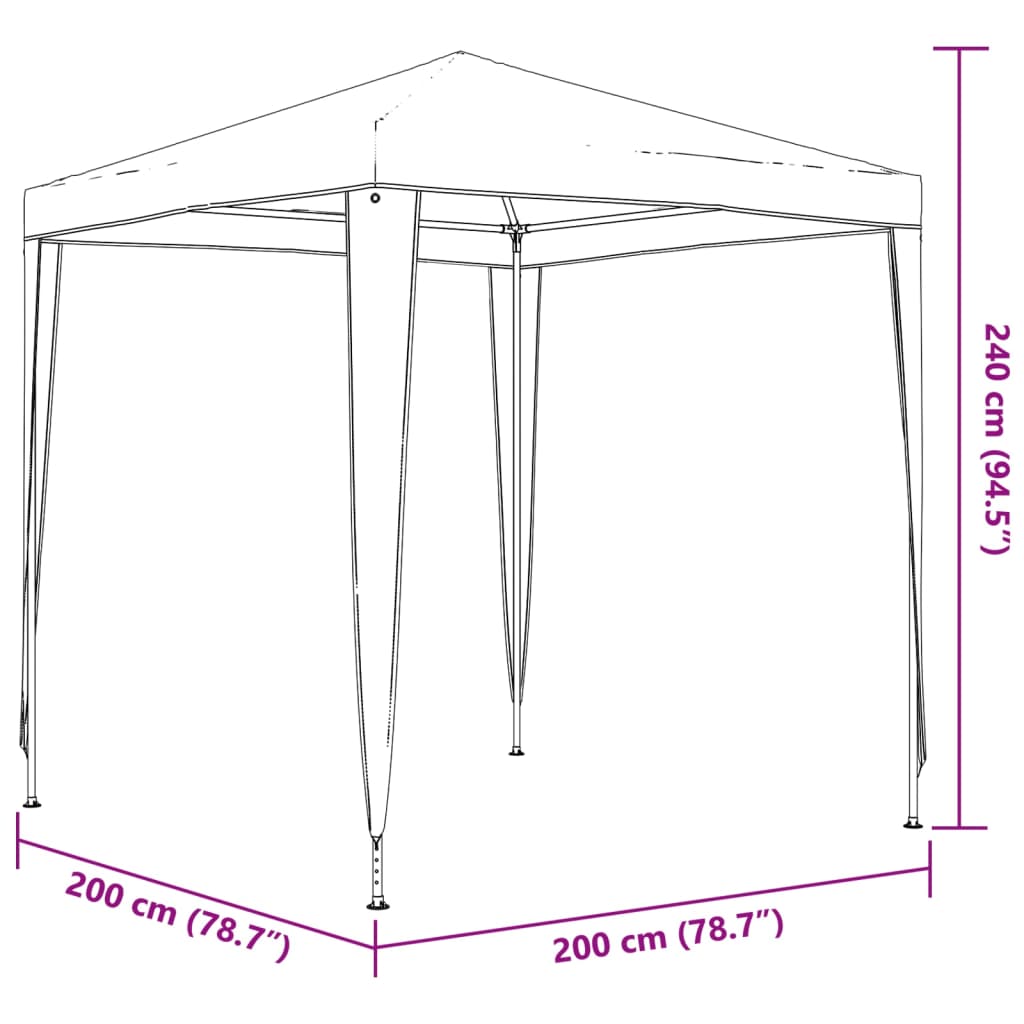 Profi-Partyzelt 2x2 m Anthrazit