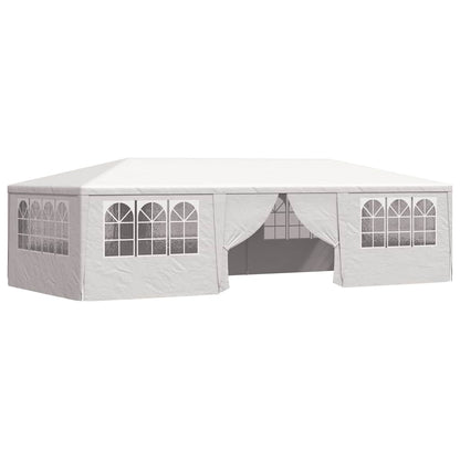 Profi-Partyzelt mit Seitenwänden 4×9 m Weiß 90 g/m²