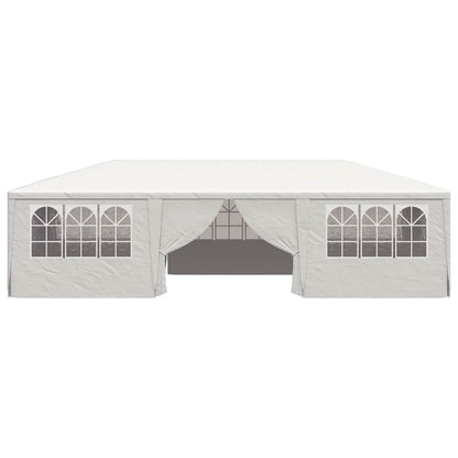 Profi-Partyzelt mit Seitenwänden 4×9 m Weiß 90 g/m²