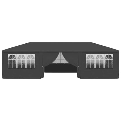 Profi-Partyzelt mit Seitenwänden 4×9 m Anthrazit 90 g/m²