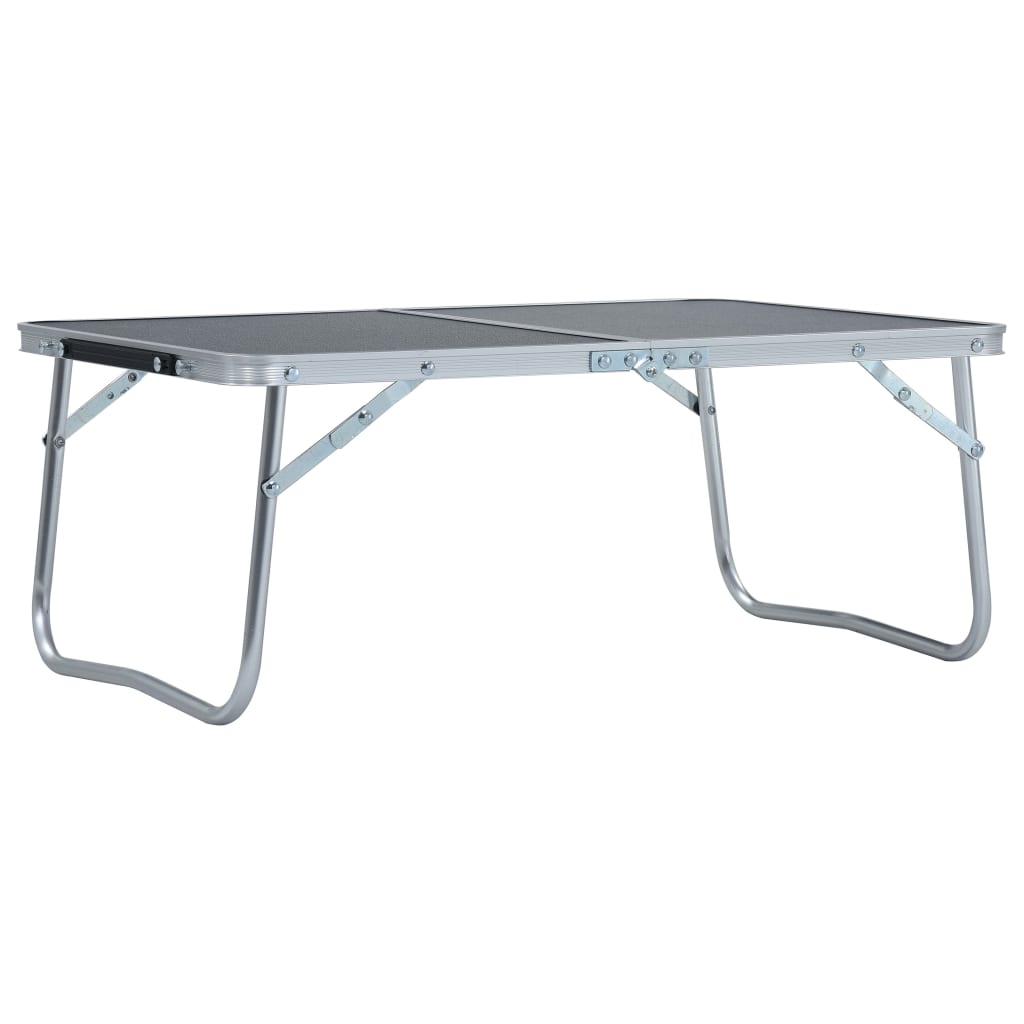 Klappbarer Campingtisch Grau Aluminium 60 x 40 cm