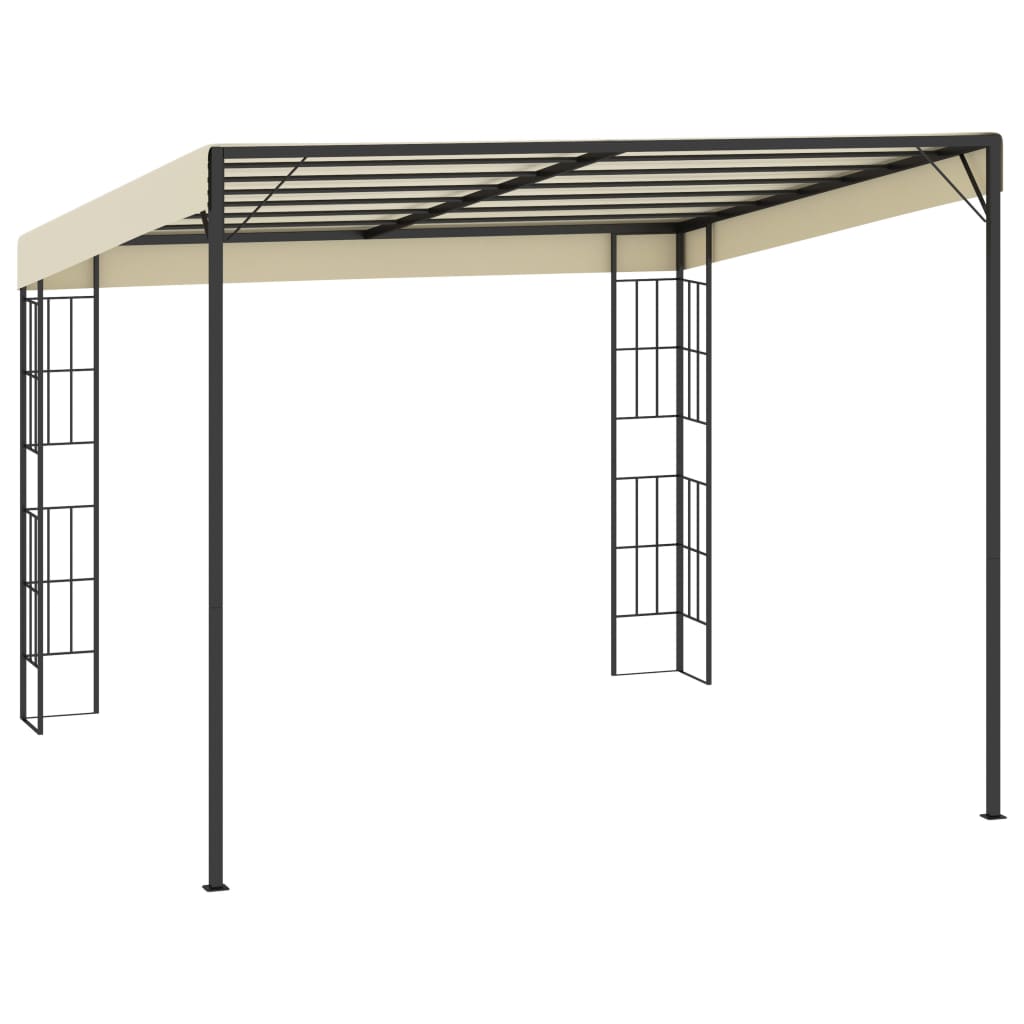 Wand-Pavillon 3x3 m Creme Stoff