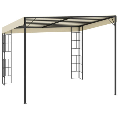Wand-Pavillon 3x3 m Creme Stoff