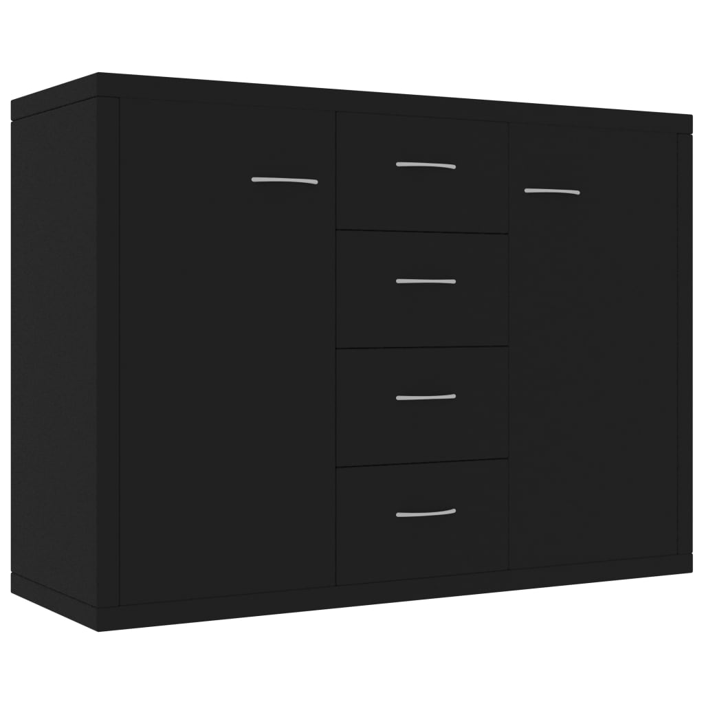 Sideboard Schwarz 88x30x65 cm Holzwerkstoff