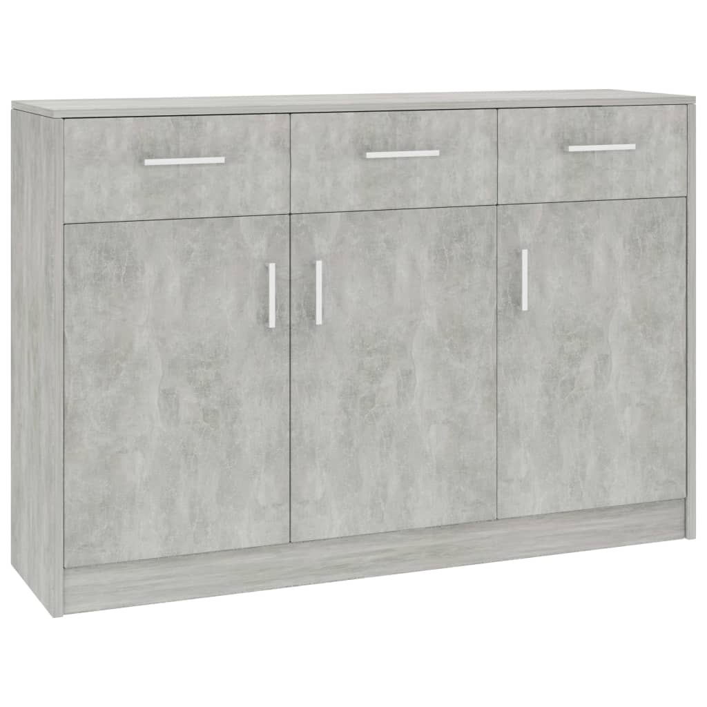 Sideboard Betongrau 110x30x75 cm Holzwerkstoff