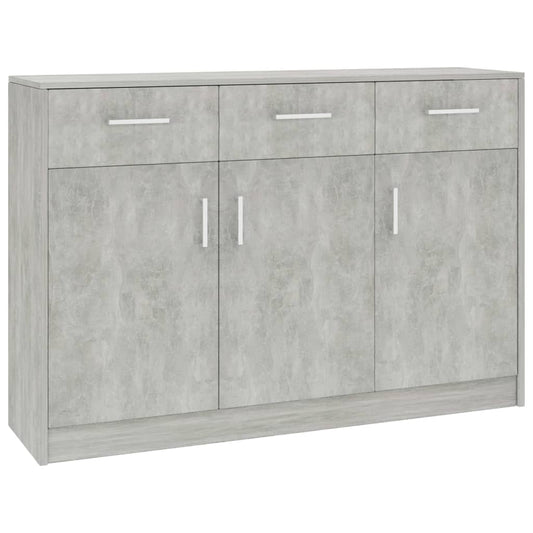 Sideboard Betongrau 110x30x75 cm Holzwerkstoff