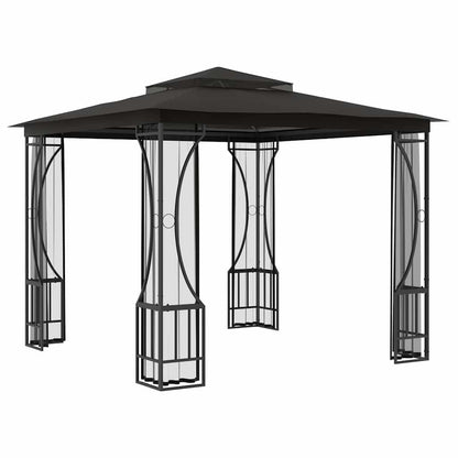 Pavillon mit Netz 300x300x265 cm Anthrazit