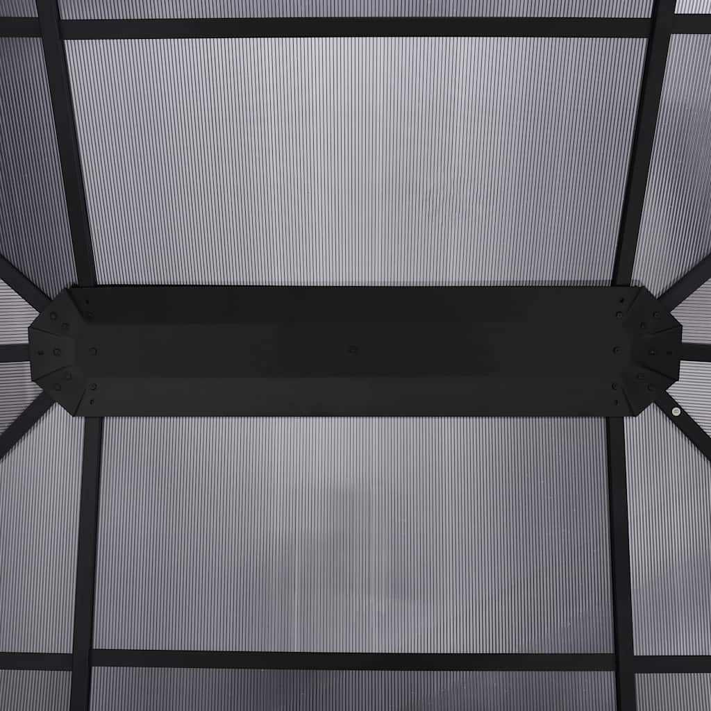 Pavillon mit Vorhängen 400 x 300 x 265 cm Anthrazit