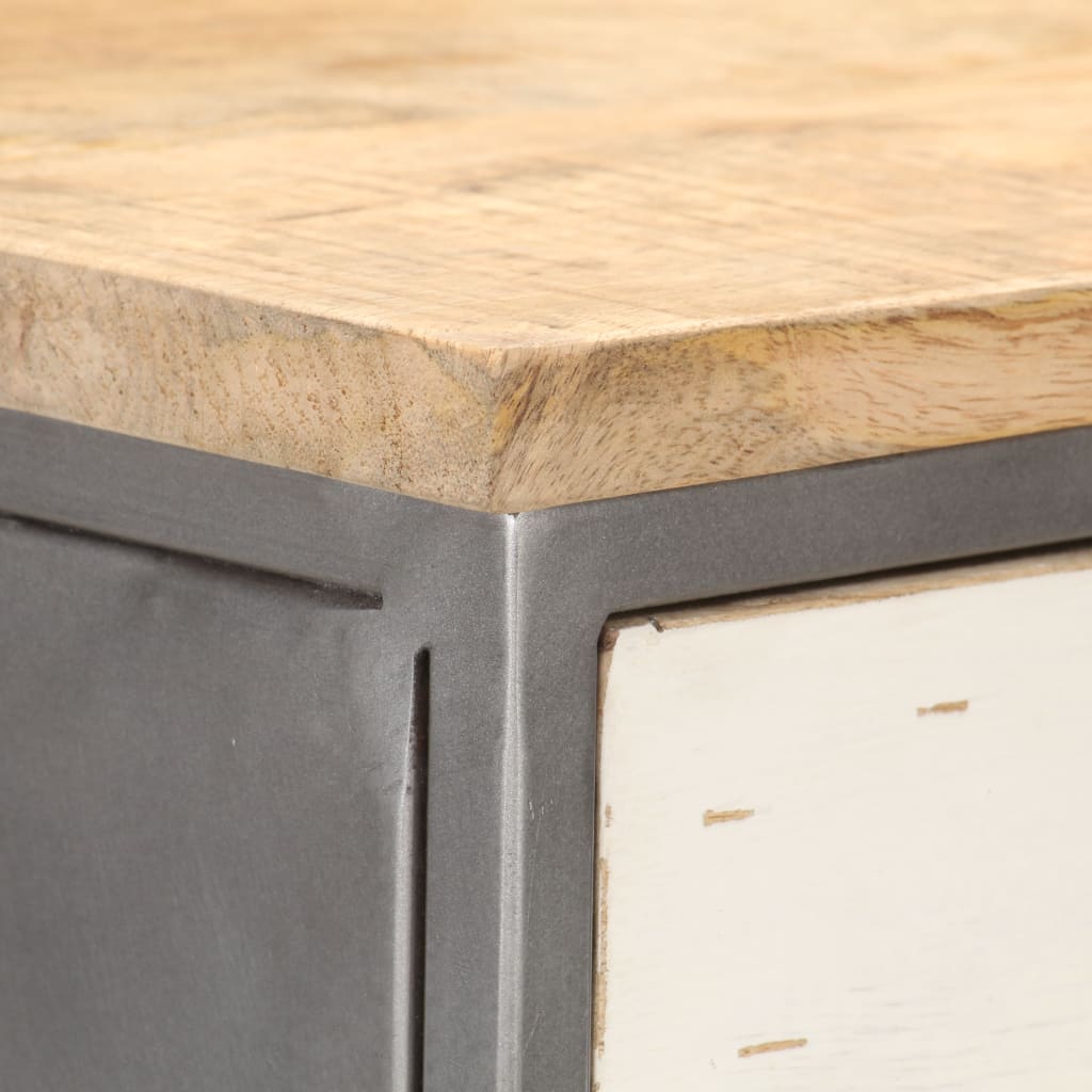 Beistellschrank mit Schubladen 45x30x105 cm Mango Massivholz